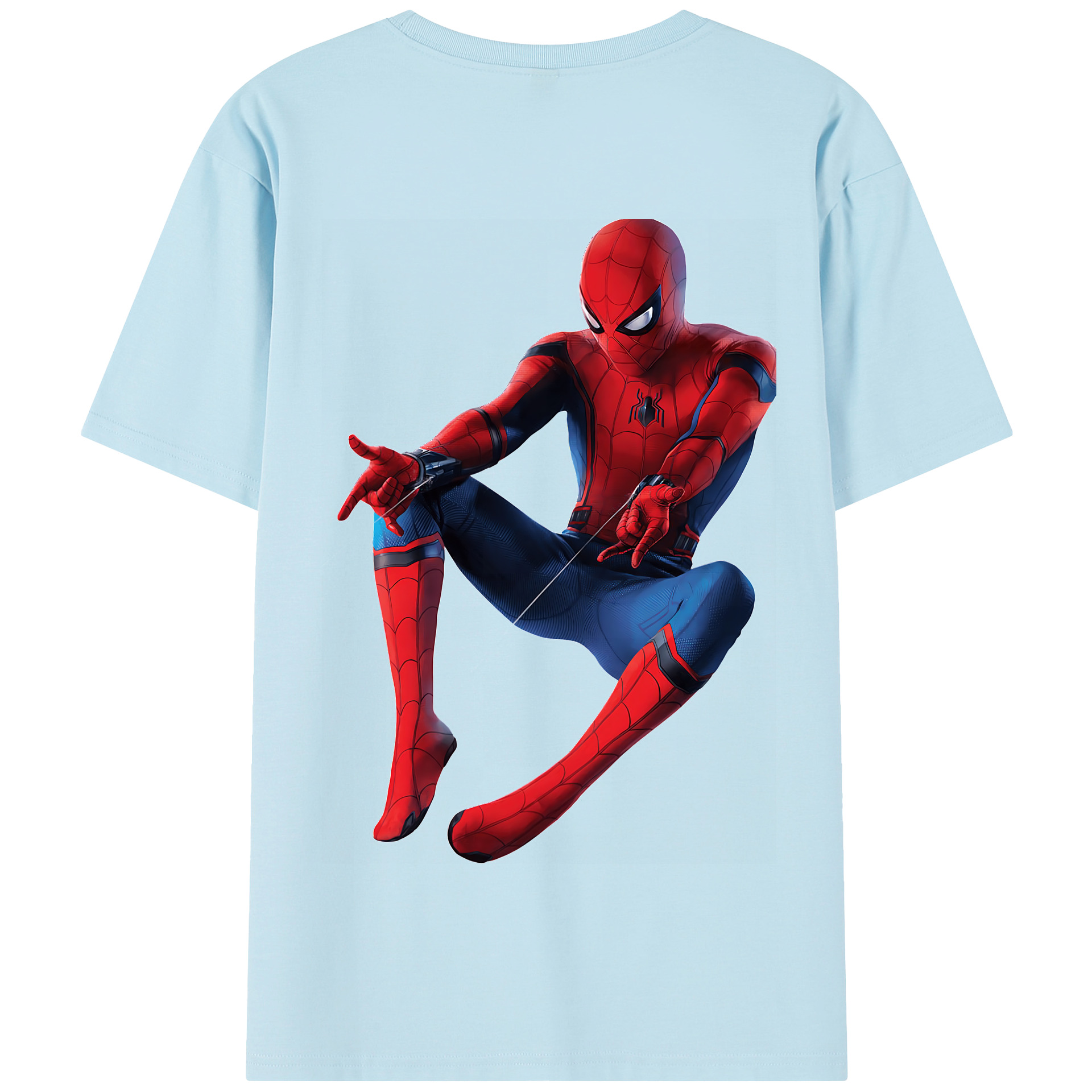 （画像用） Spider Man スパイダーマン 綿100％半袖Tシャツ（背面プリント）